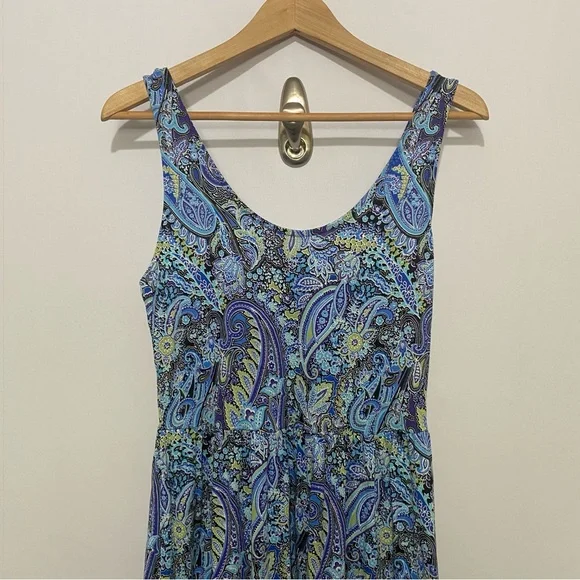 LASCANA Women's Strappy Back Paisley Dress Size 8 Feminine Preppy Sundress - Picture 4 of 12